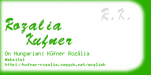 rozalia kufner business card