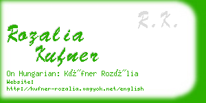 rozalia kufner business card